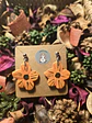 Pendientes Flor Orange Brun - Miniatura 2