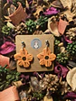 Pendientes Flor Orange Brun - Miniatura 1