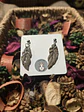 Pendientes pluma marrón 2 - Miniatura 1