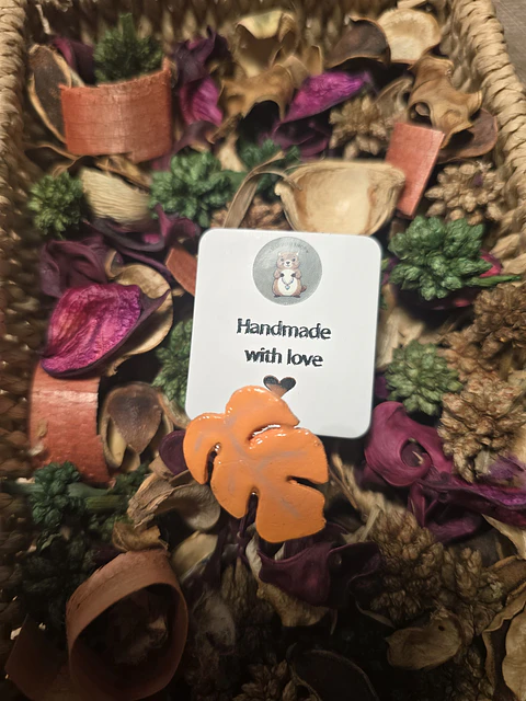 Anillo Ajustable Monstera Orange