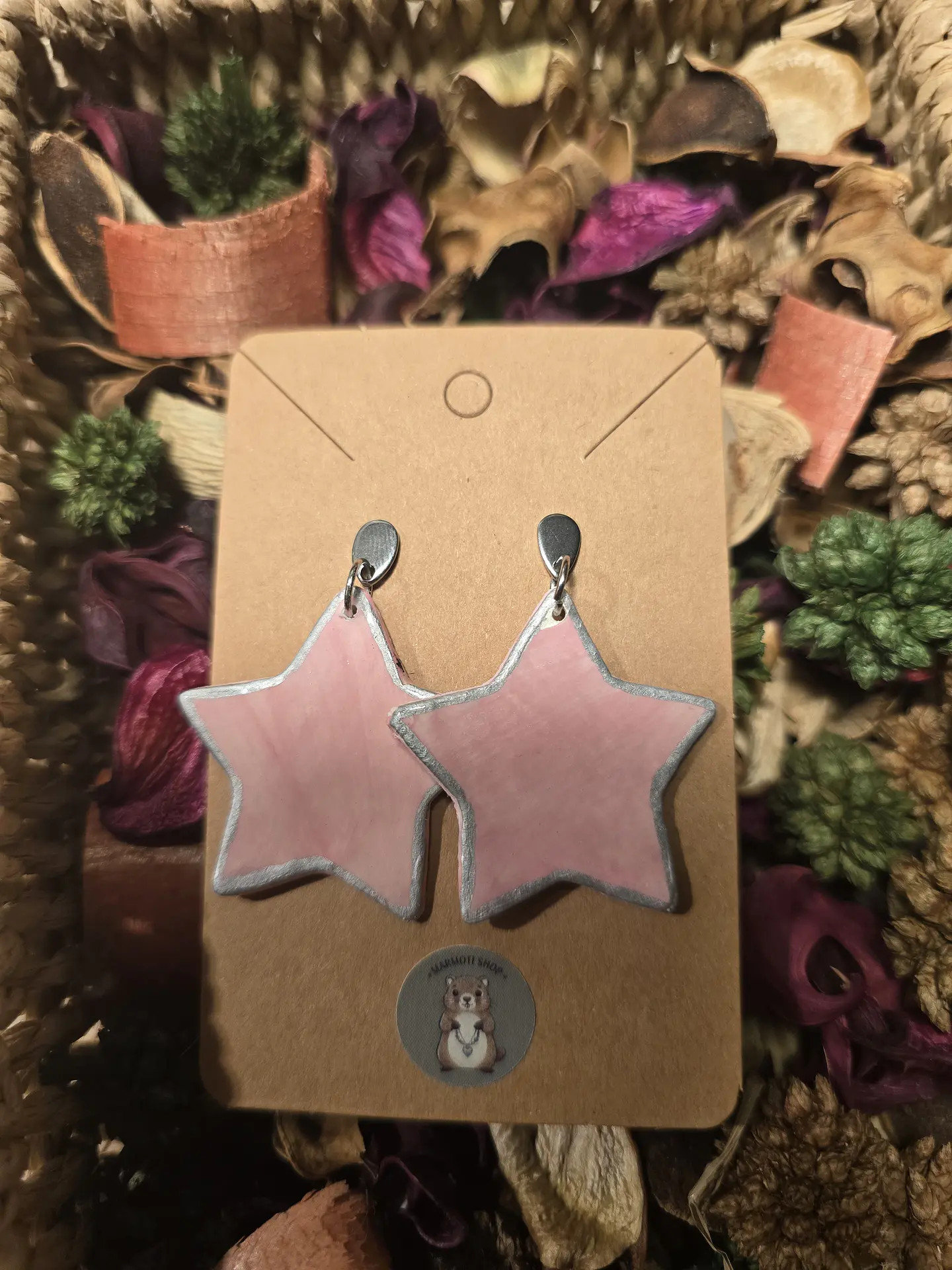 Pendientes Star Rosa 1