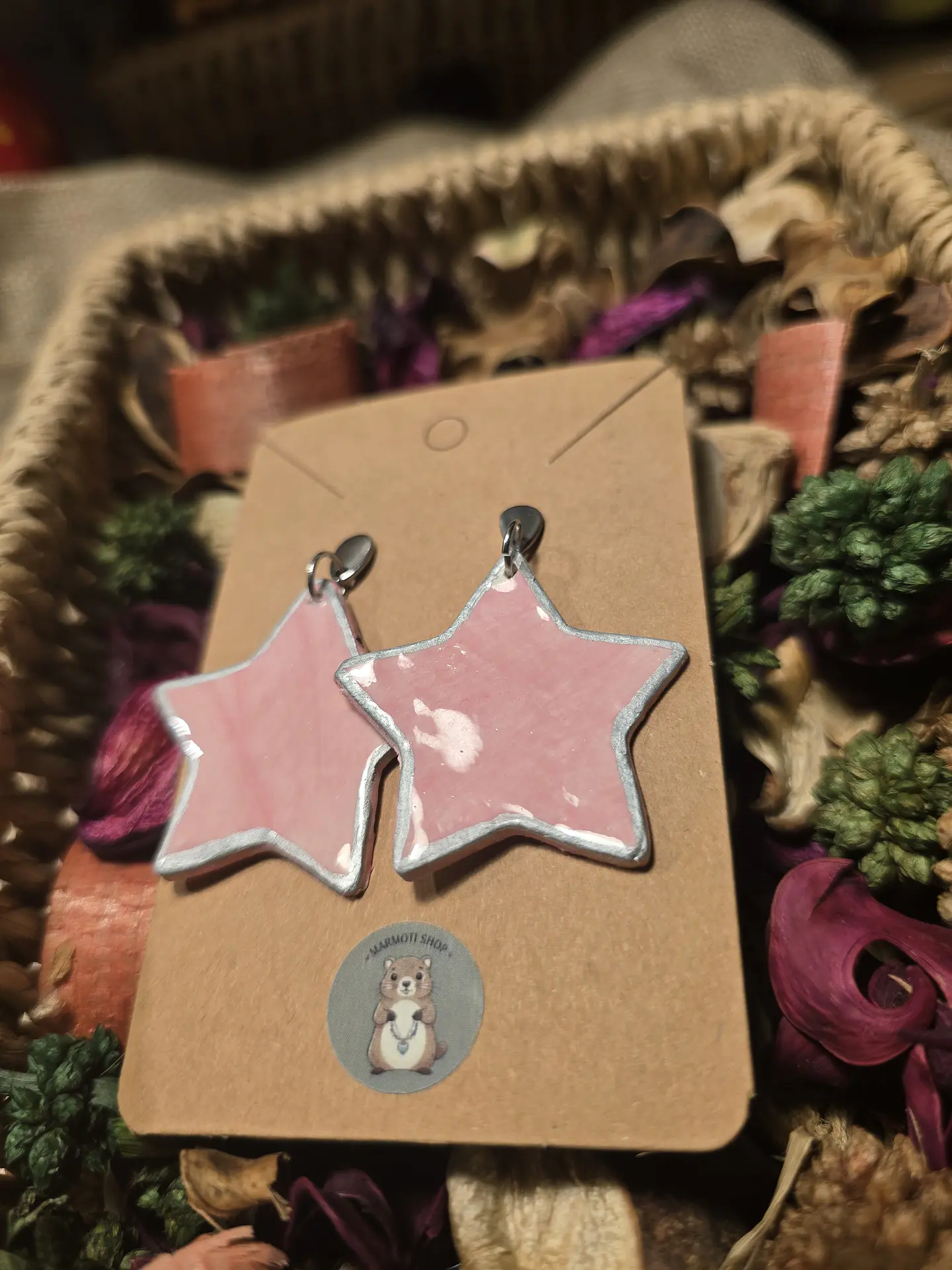 Pendientes Star Rosa 2
