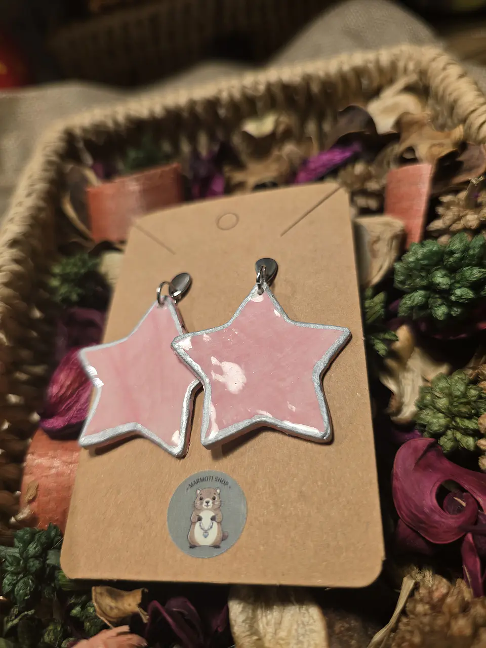 Pendientes Star Rosa 2