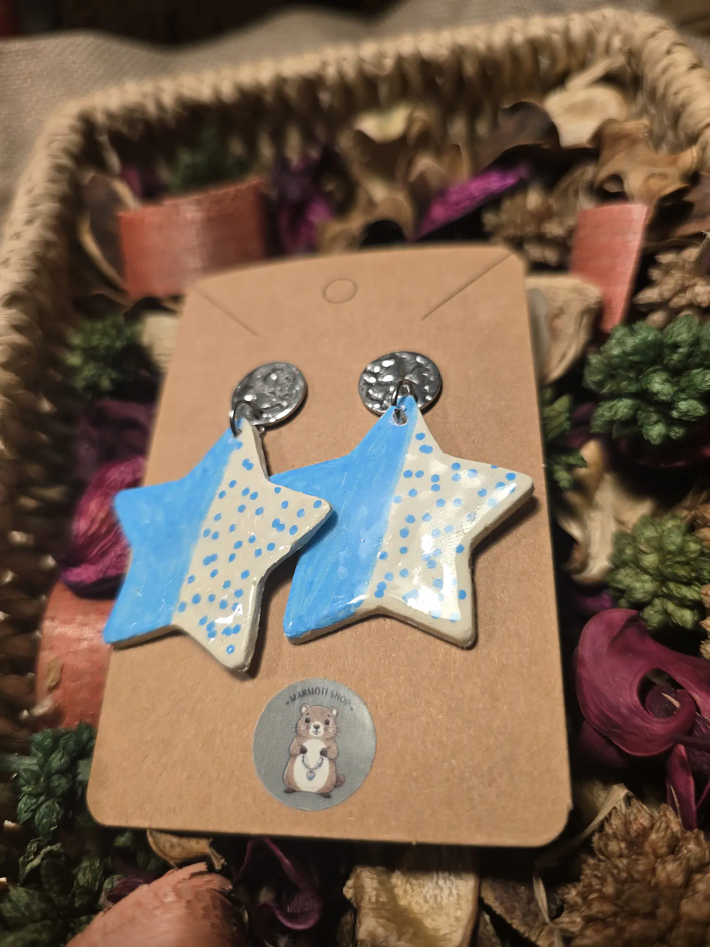 Pendientes Star Blu Punts 2