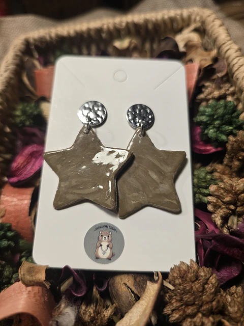 Pendientes Star Marrón 