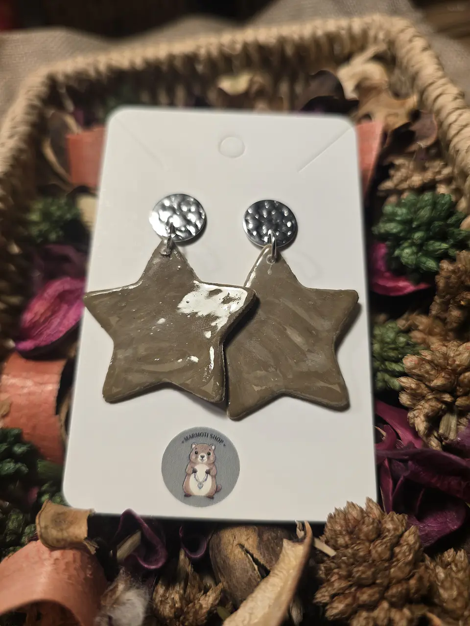 Pendientes Star Marrón  1