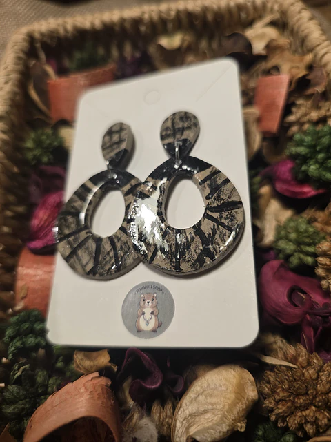 Pendientes Oval Nero