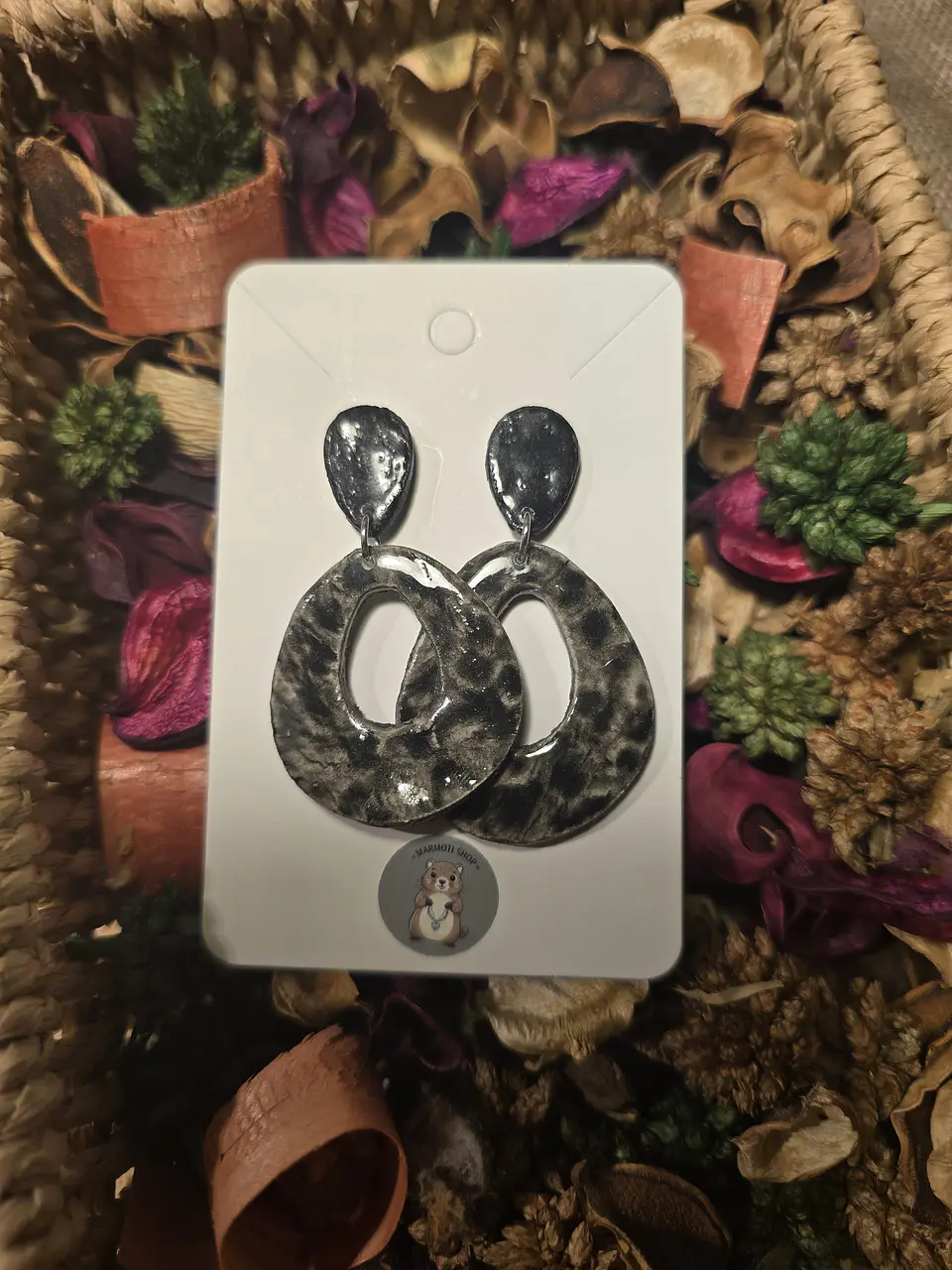 Pendientes Oval Nero Puf 2