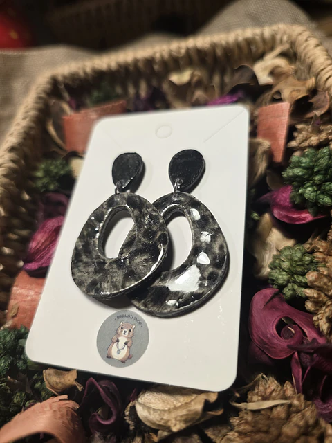 Pendientes Oval Nero Puf