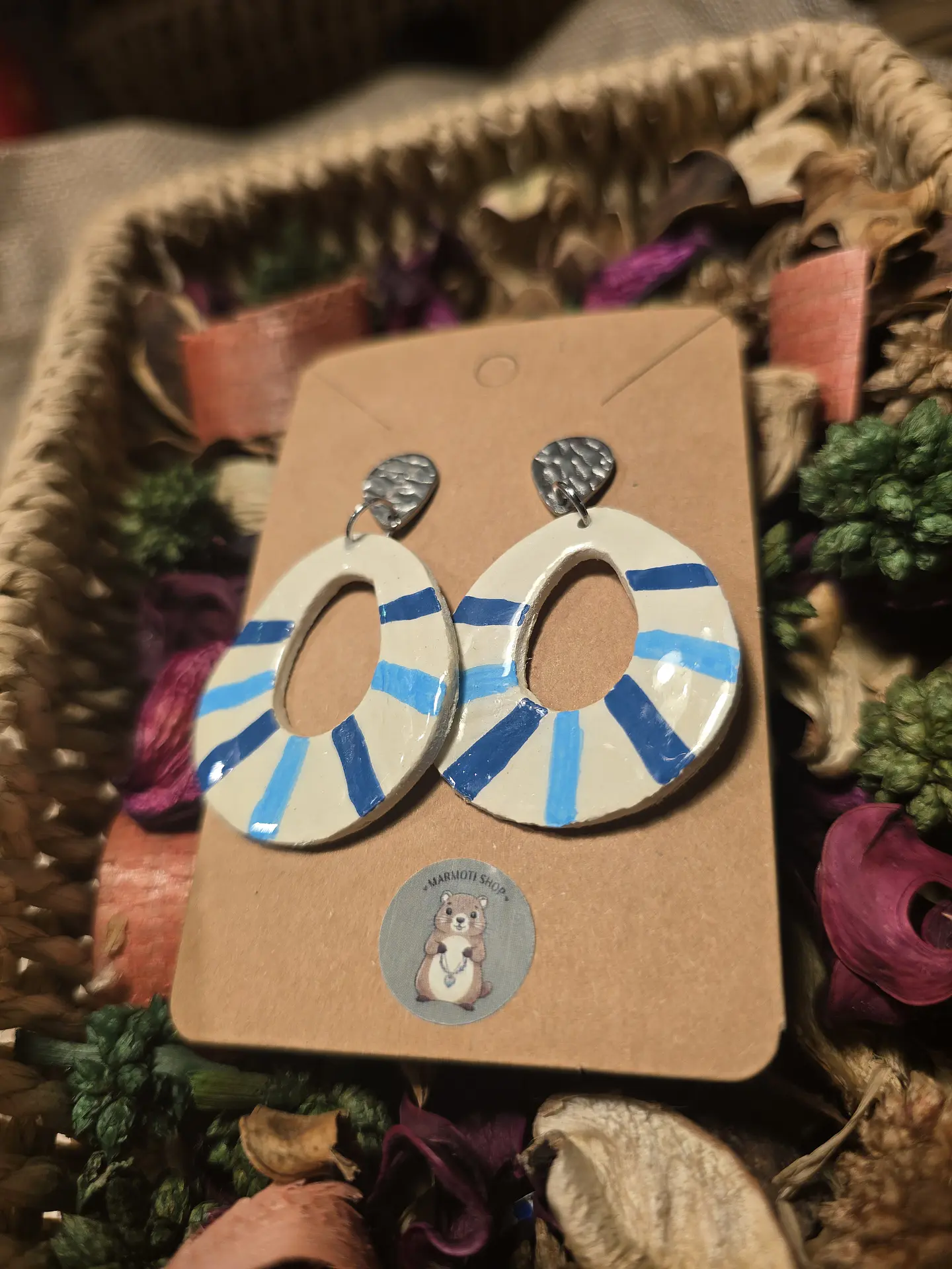 Pendientes Oval Marinero 2
