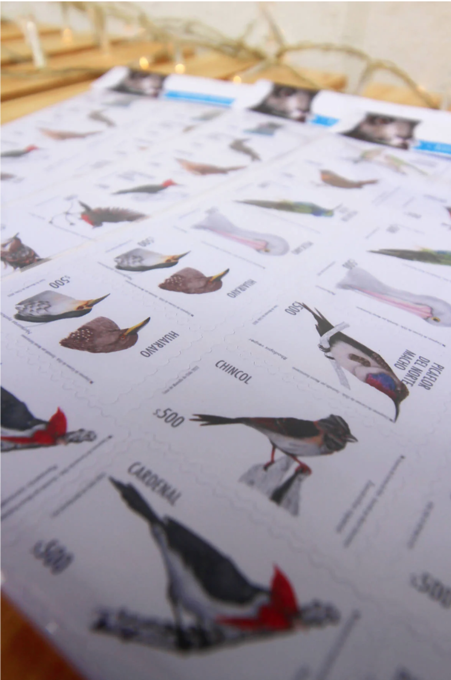 Set de Stickers troquelados tipo estampillas retro (4 hojas) 2