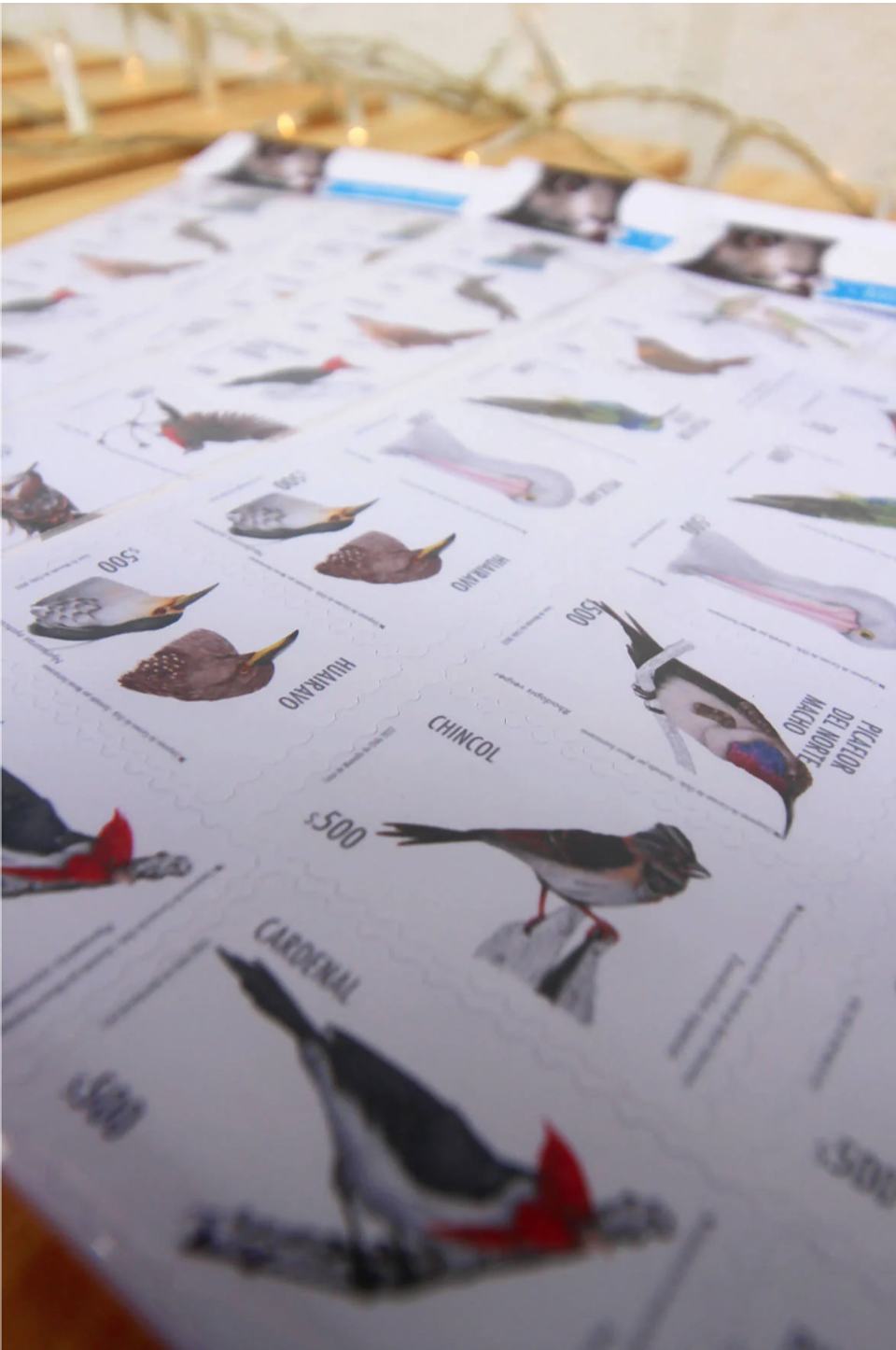 Set de Stickers troquelados tipo estampillas retro (4 hojas) 2