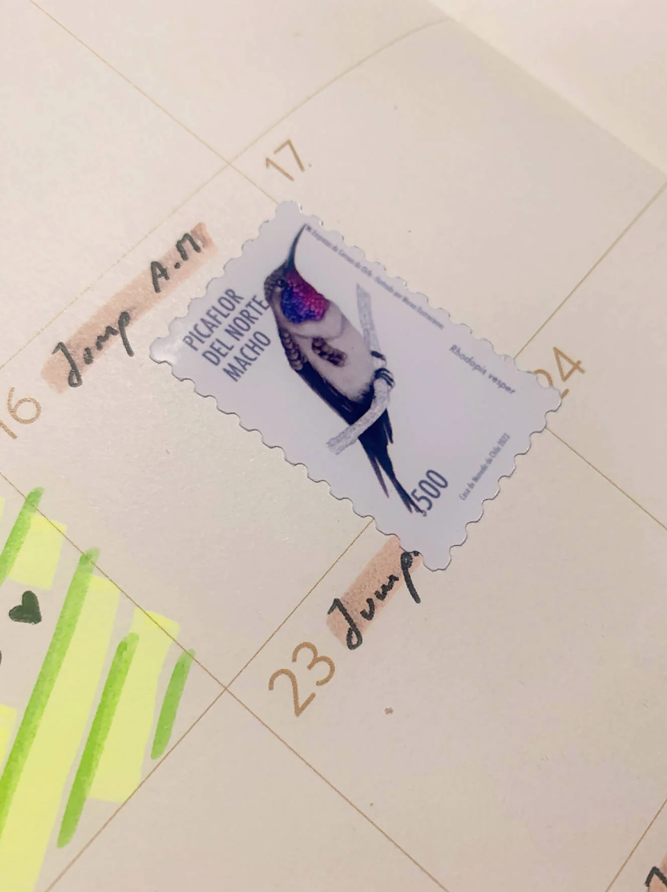 Set de Stickers troquelados tipo estampillas retro (4 hojas) 4