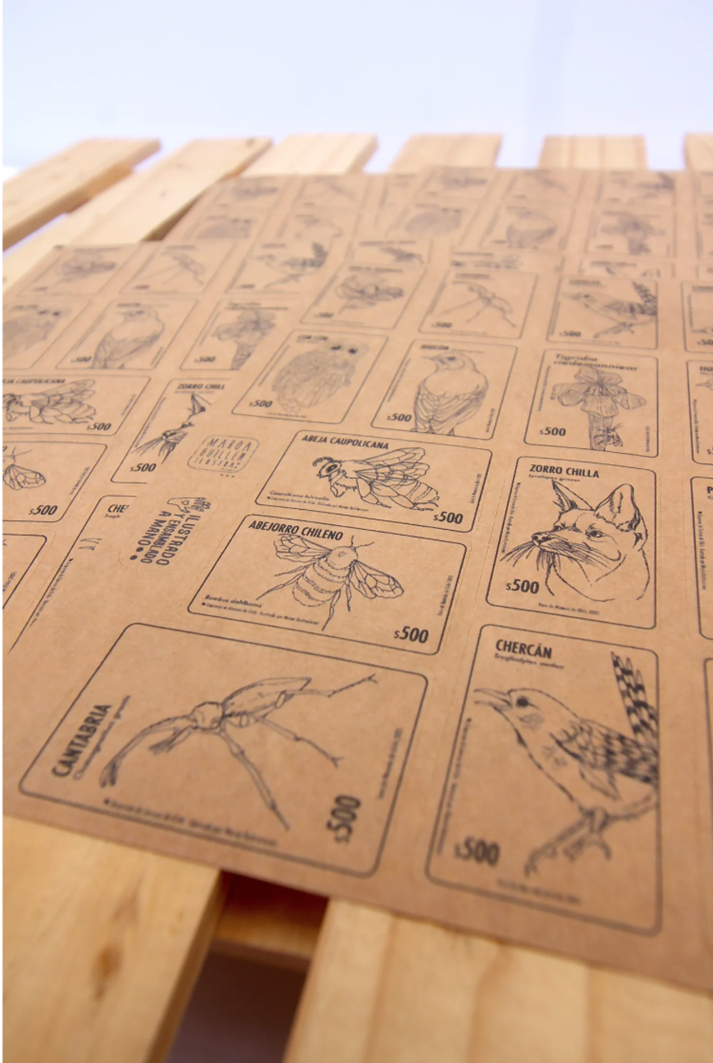 Set de Stickers troquelados tipo estampillas retro (4 hojas) 12