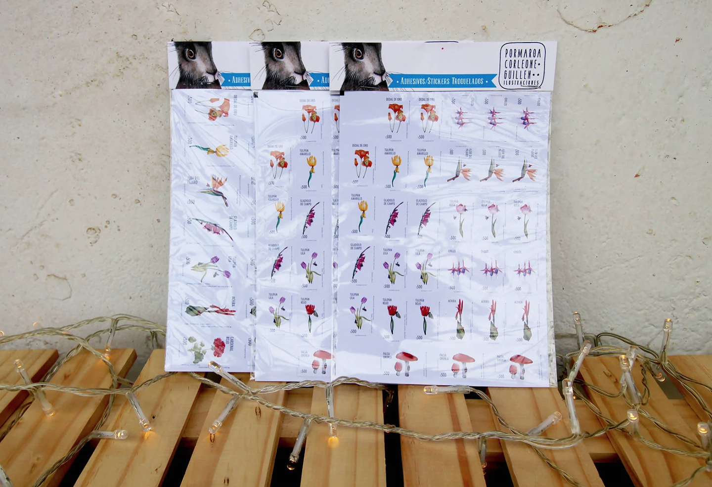 Set de Stickers troquelados tipo estampillas retro (4 hojas) 6