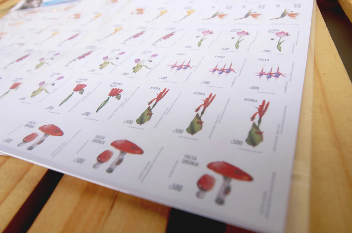 Set de Stickers troquelados tipo estampillas retro (4 hojas) 8