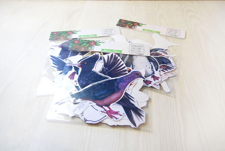 Set de Stickers Grandes Laminados Aves de Chile 8
