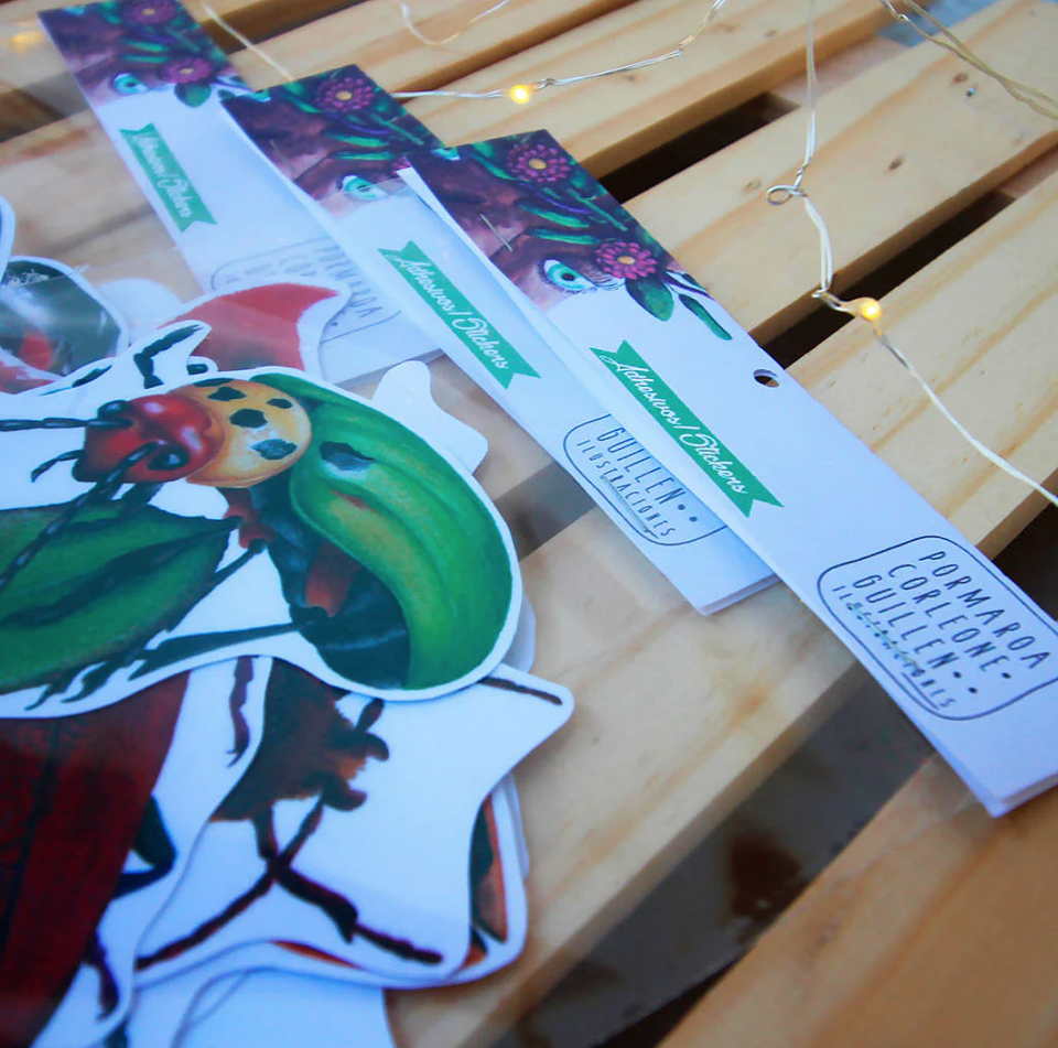 Set de Stickers Grandes Laminados Coleópteros 3