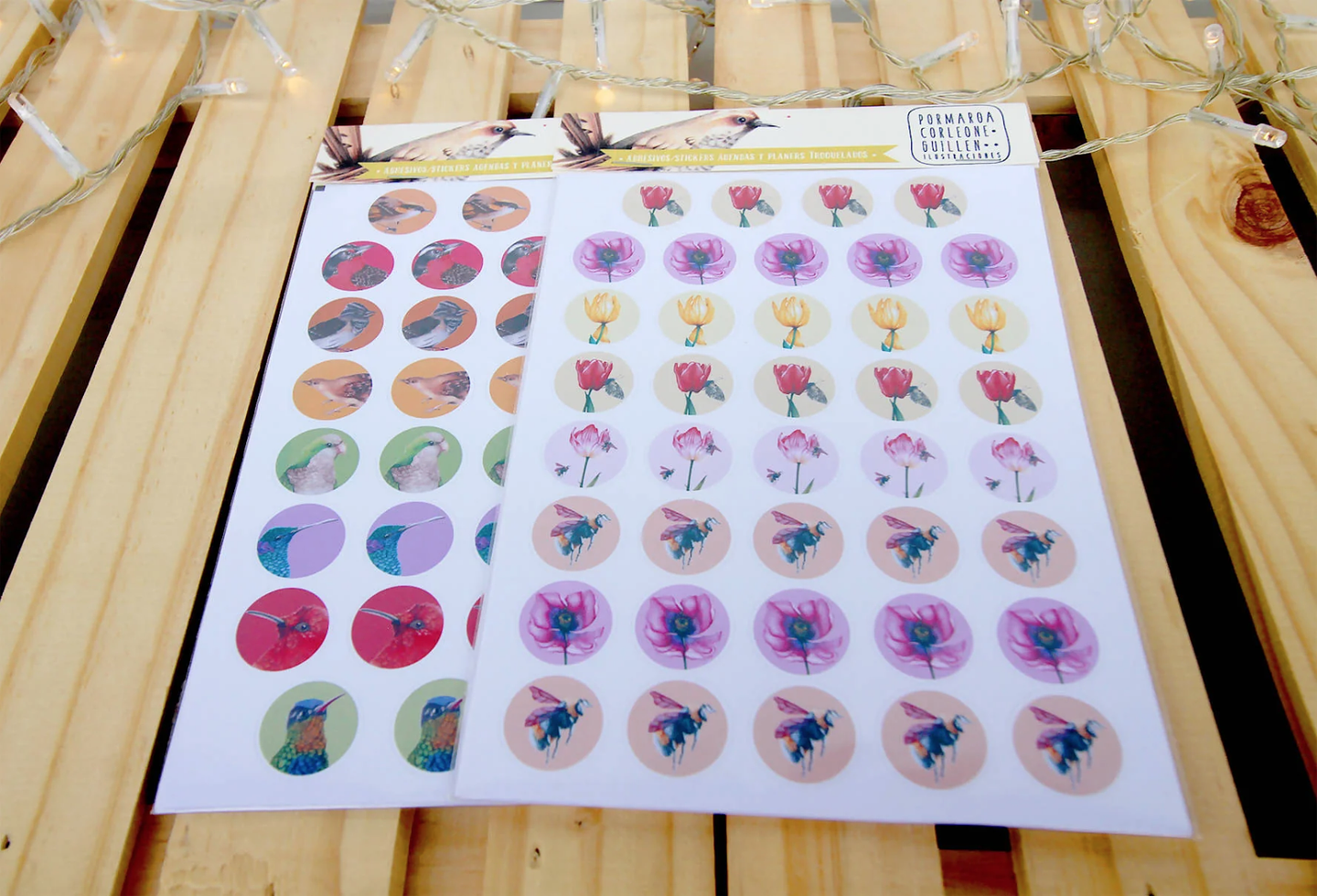 Stickers redondos planers y agendas 4