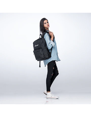 Maleta Marshall Crosstown Negra  con Logo Blanco- Promoción del Terror