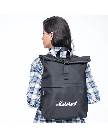 Maleta Marshall Seeker Negra  con Logo Blanco- Promoción del Terror