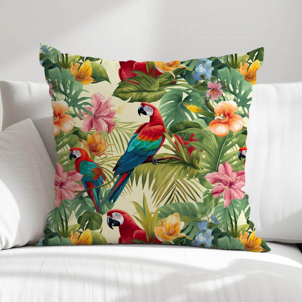 FUNDA DE COJIN PAPAGALLO 1
