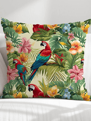 FUNDA DE COJIN PAPAGALLO