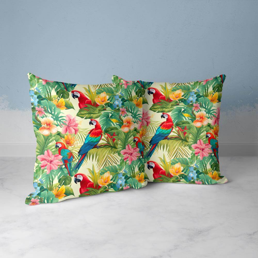 FUNDA DE COJIN PAPAGALLO 2