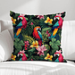 FUNDA DE COJIN PAPAGALLOS TROPICALES - Miniatura 1