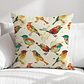 FUNDA DE COJIN AVES MULTICOLORES - Miniatura 1