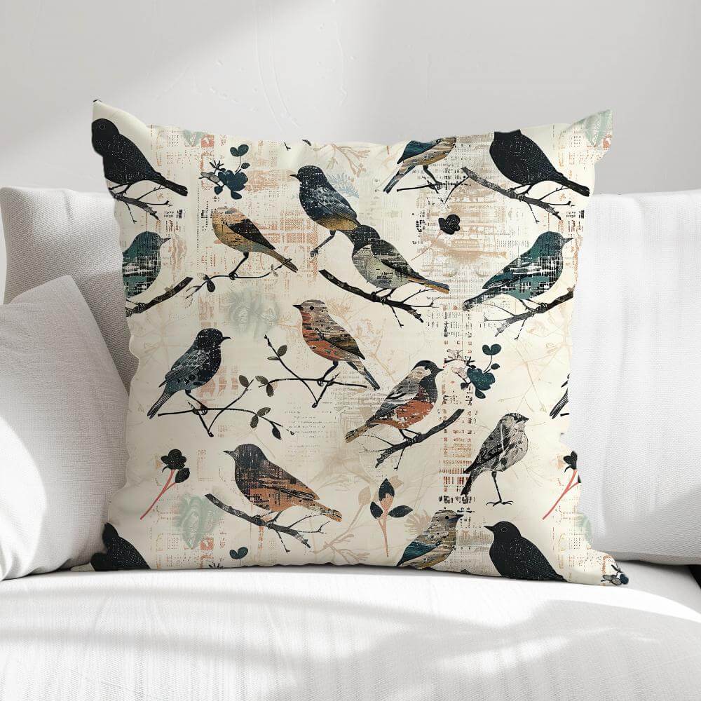 FUNDA DE COJIN AVES GRICES 1