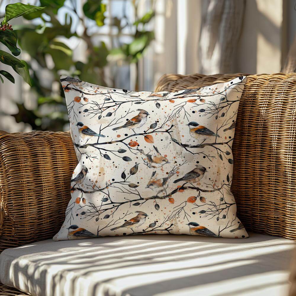 FUNDA DE COJIN AVES OTOÑO 2