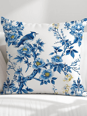 FUNDA DE COJIN AVE AZUL