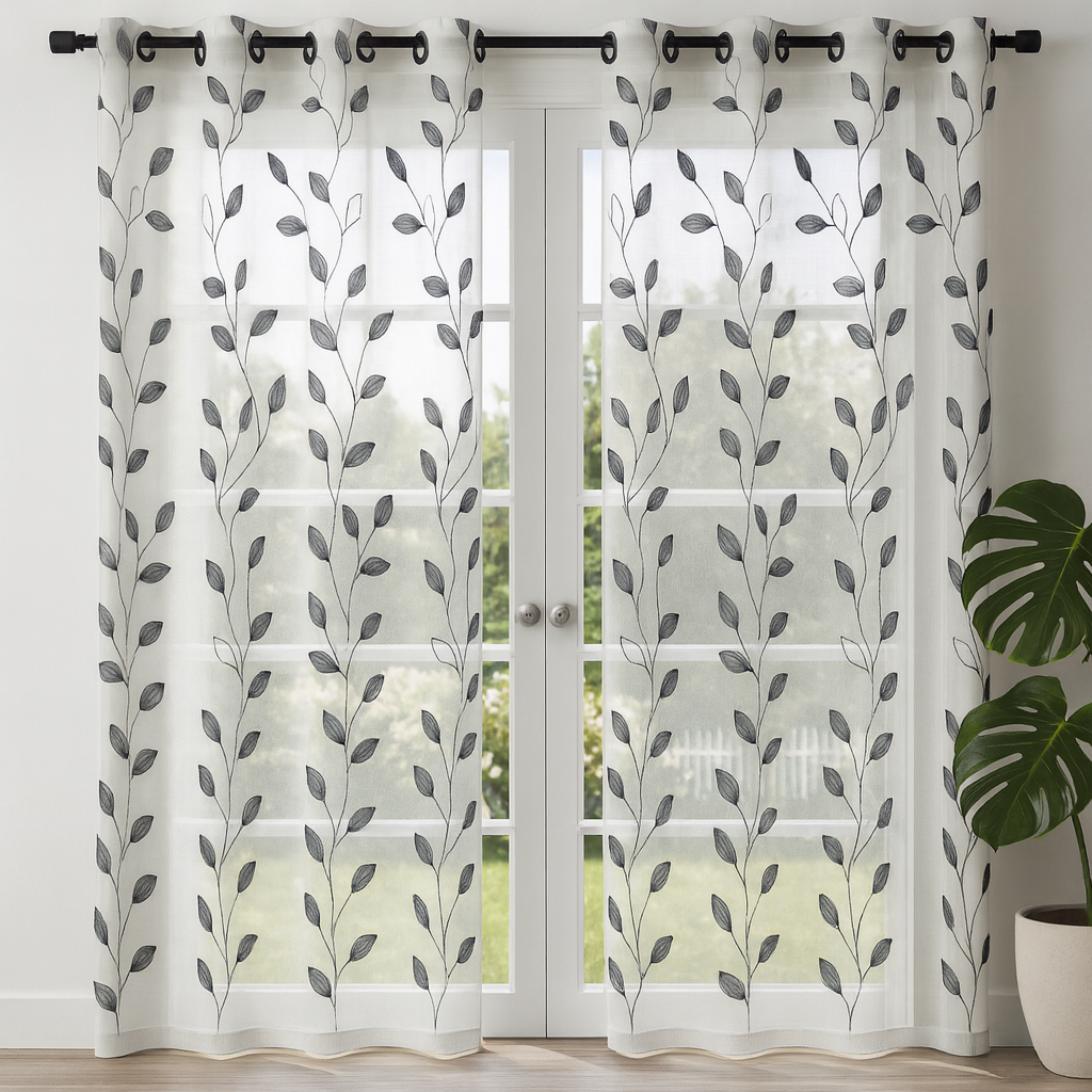 VISILLO CON HOJAS GRIS 1