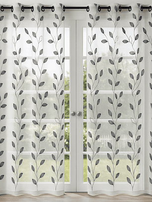 VISILLO CON HOJAS GRIS