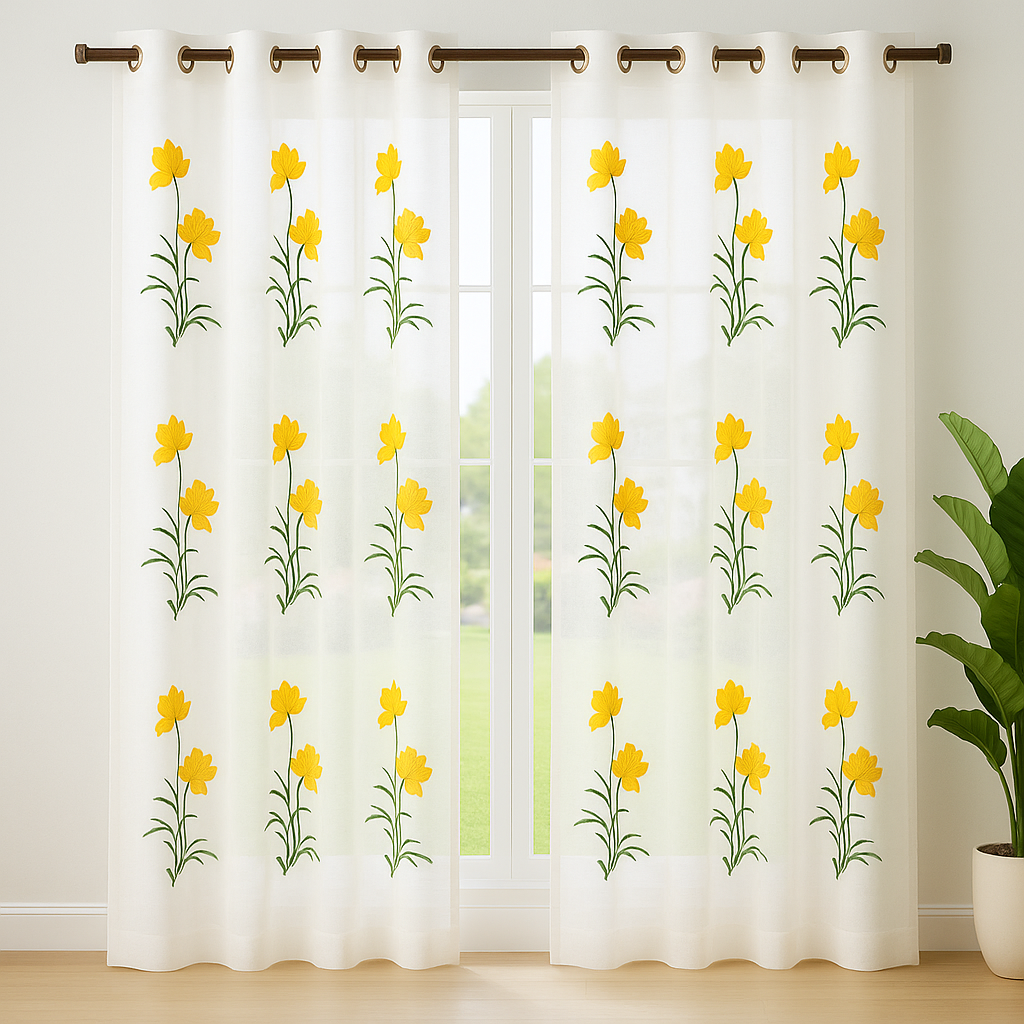 VISILLO CON DOS FLORES AMARILLAS 1