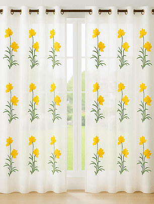 VISILLO CON DOS FLORES AMARILLAS