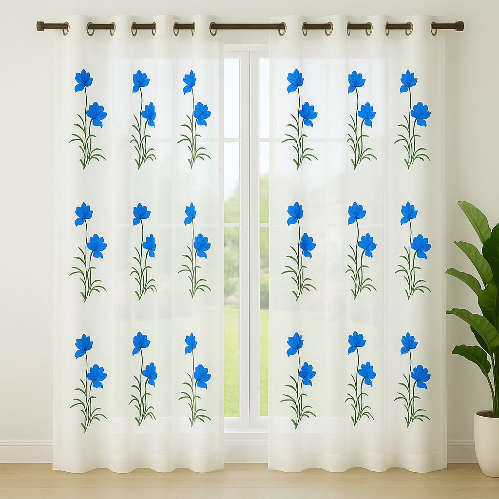 VISILLO CON DOS FLORES AZULES 1