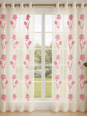 VISILLO FLOR TULIPAN PALO DE ROSA