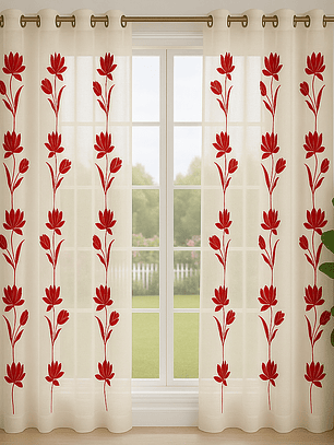 VISILLO FLOR TULIPAN ROJO