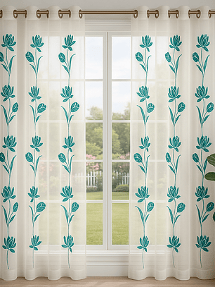 VISILLO FLOR TULIPAN TURQUESA