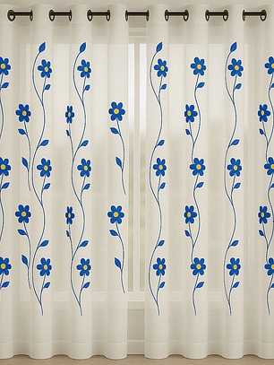 VISILLO FLORES AZULES