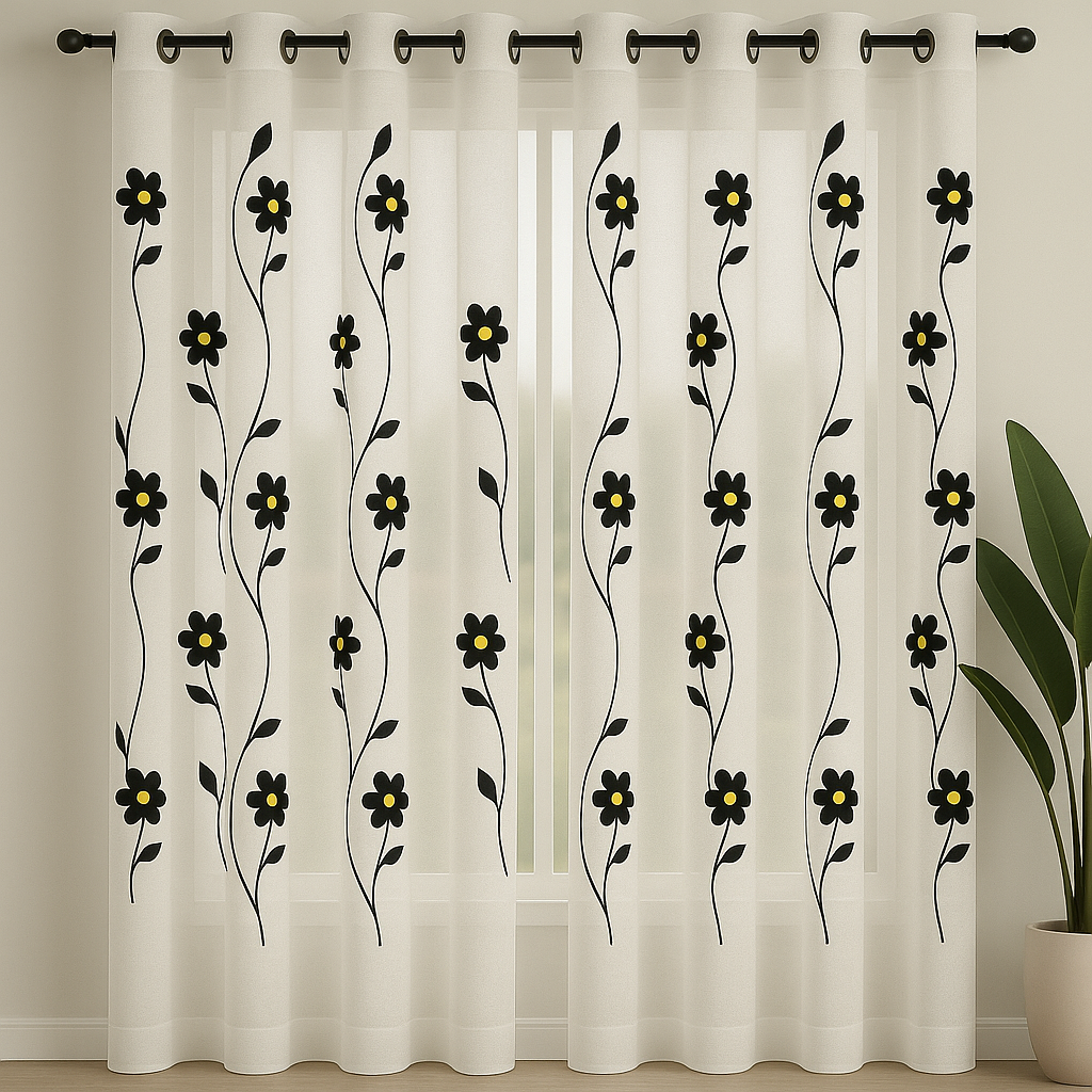 VISILLO FLORES NEGRAS  1