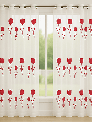 VISILLO TULIPANES ROJO