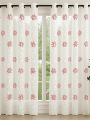 VISILLO FLORES CHICAS PALO DE ROSA