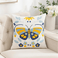 PACK 2 FUNDAS DE COJINES BORDADAS MARIPOSA AZUL CON AMARILLO - Miniatura 2
