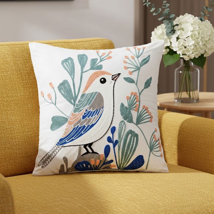 PACK 2 FUNDAS DE COJINES BORDADAS AVE 1