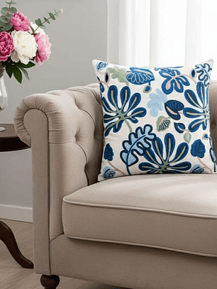 PACK 2 FUNDAS DE COJINES BORDADAS HOJAS MONSTERA