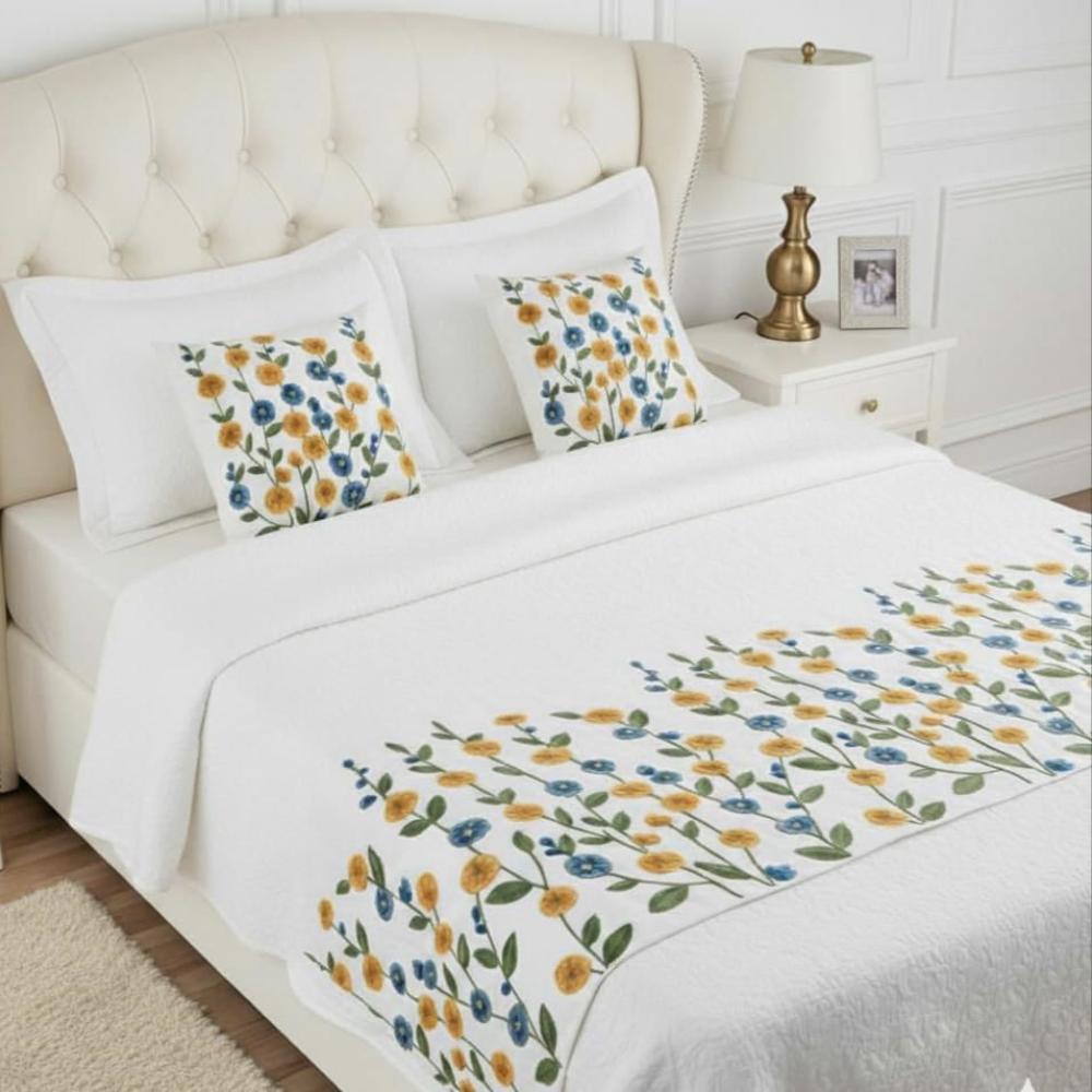 PIECERA BORDADA FLORES SILVESTRES AMARILLA 1