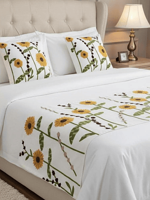 PIECERA BORDADA FLORES ALTAS AMARILLAS